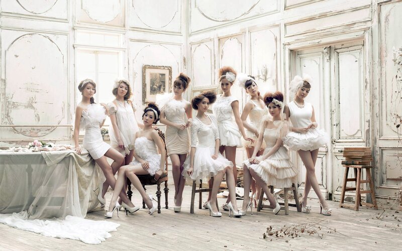 Nine Women in White Dresses — Elegant