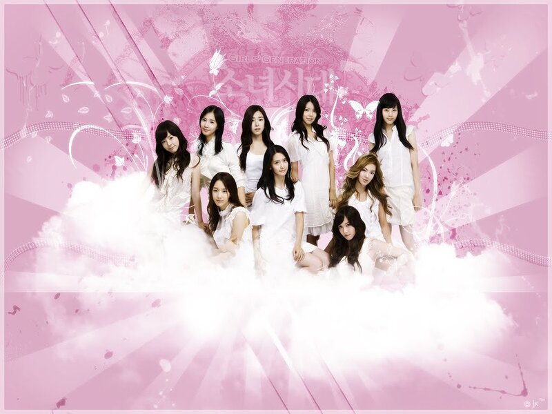 Nine Women in White Dresses — Pink