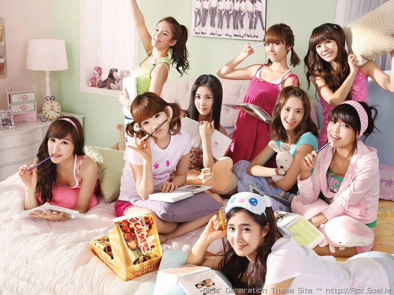 Nine Women on a Bed — Pink