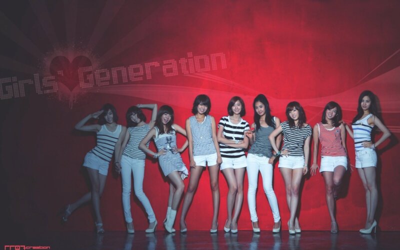 Nine Women Posing — Red, Confident, Photograph, Heart Symbol