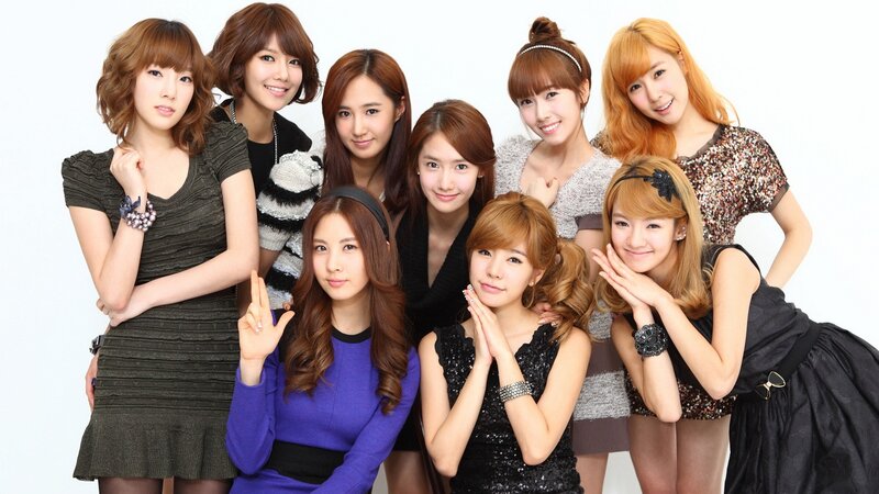 Nine Women Posing Together — Black, Friendly, Photograph
