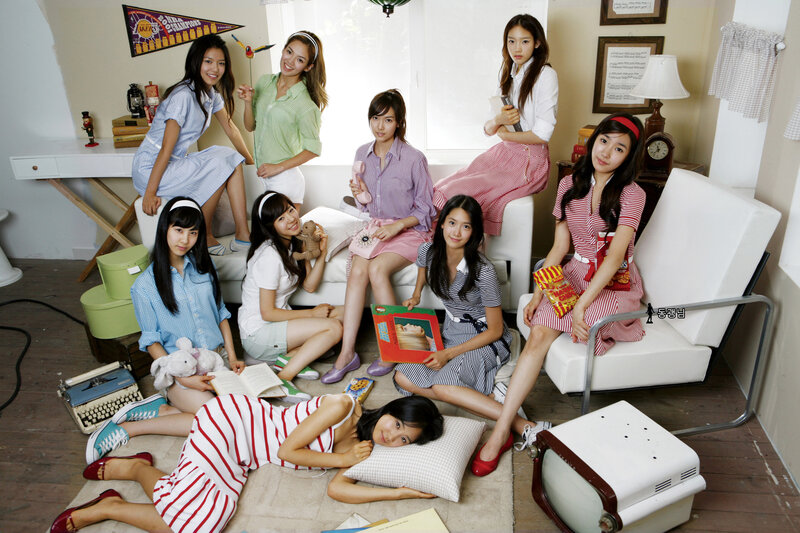 Nine Young Women in a Room