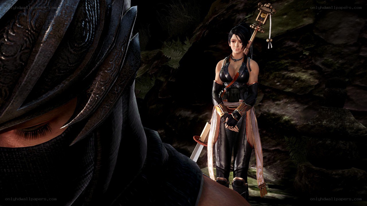 Ninja and warrior in a cave