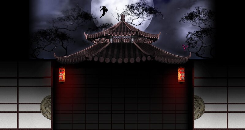 Ninja at a temple gate