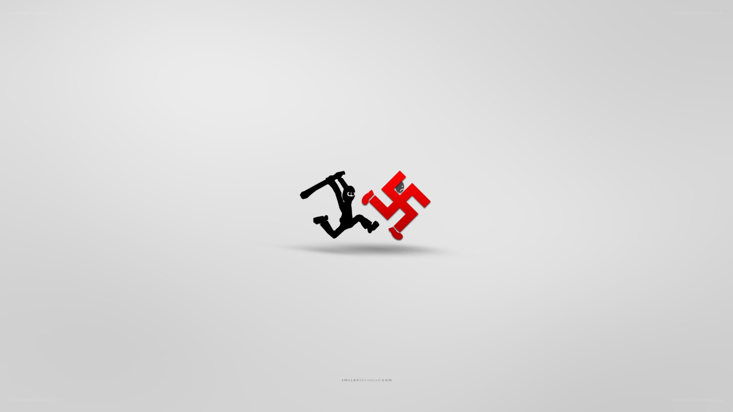 Ninja attacking swastika
