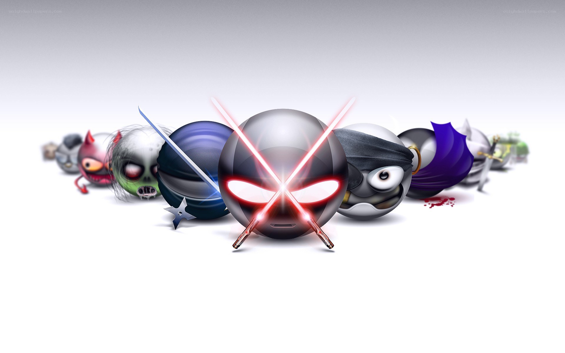 Ninja Balls Battle Scene