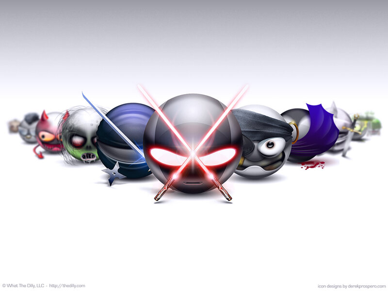 Ninja balls with lightsabers