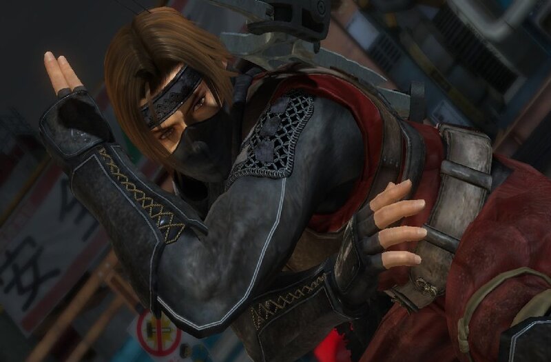 Ninja Character in Action — Black, Intense