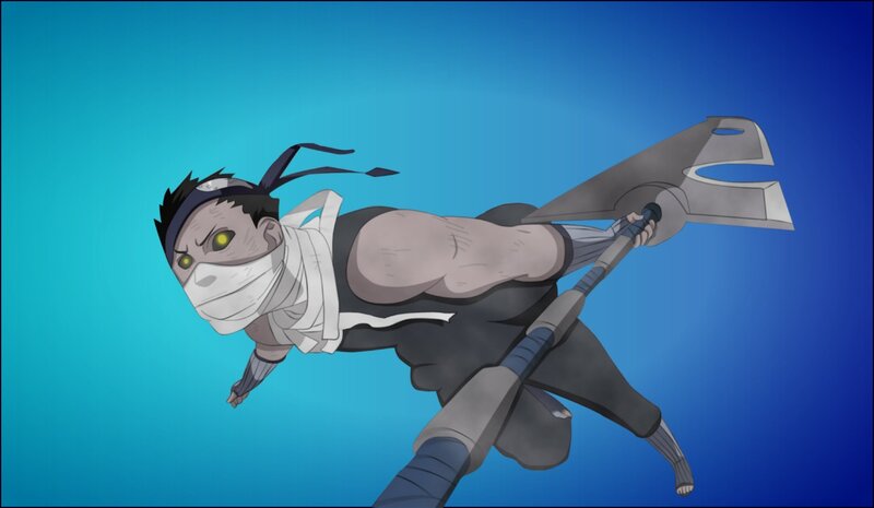 Ninja character in action pose