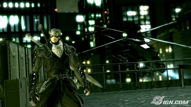 Ninja character in city at night