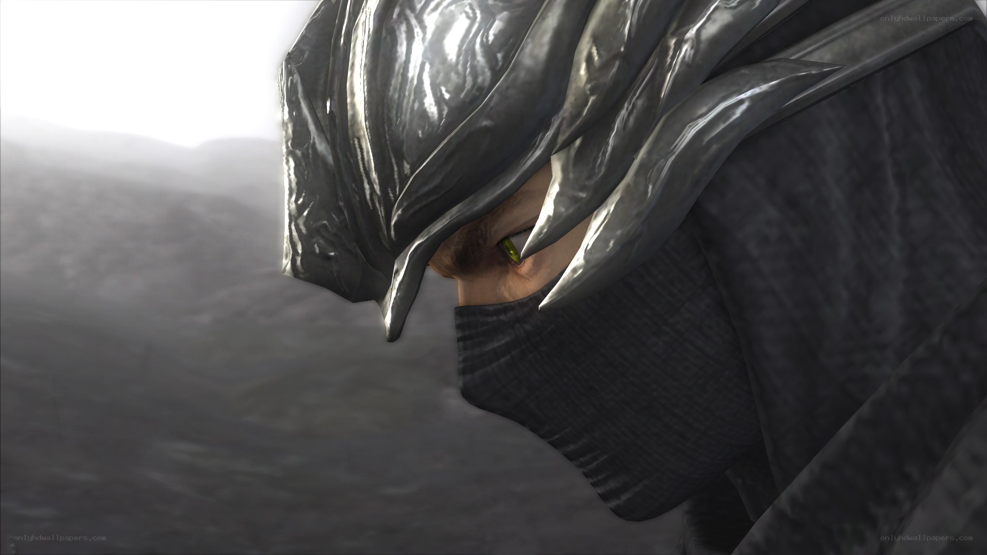 ninja character in dark hood