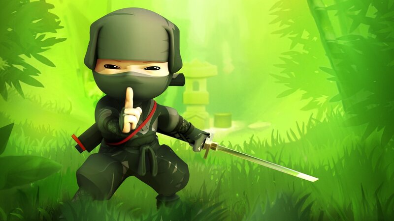ninja character in forest