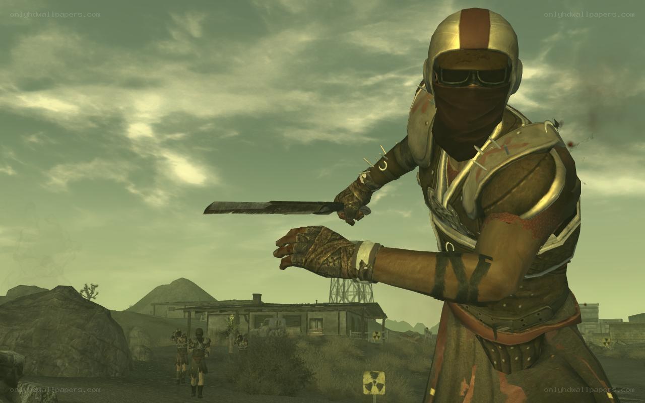 Ninja character in wasteland
