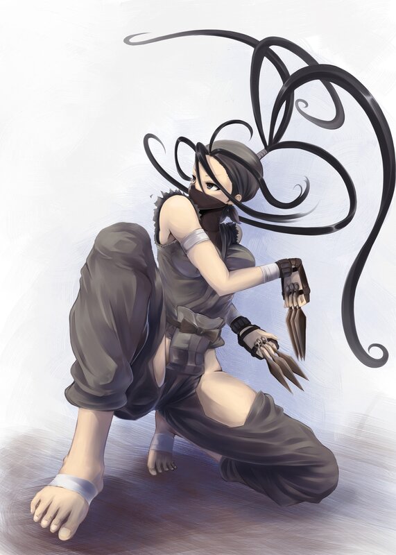 ninja character with claws