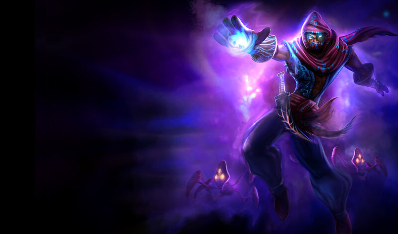 ninja character with glowing hand