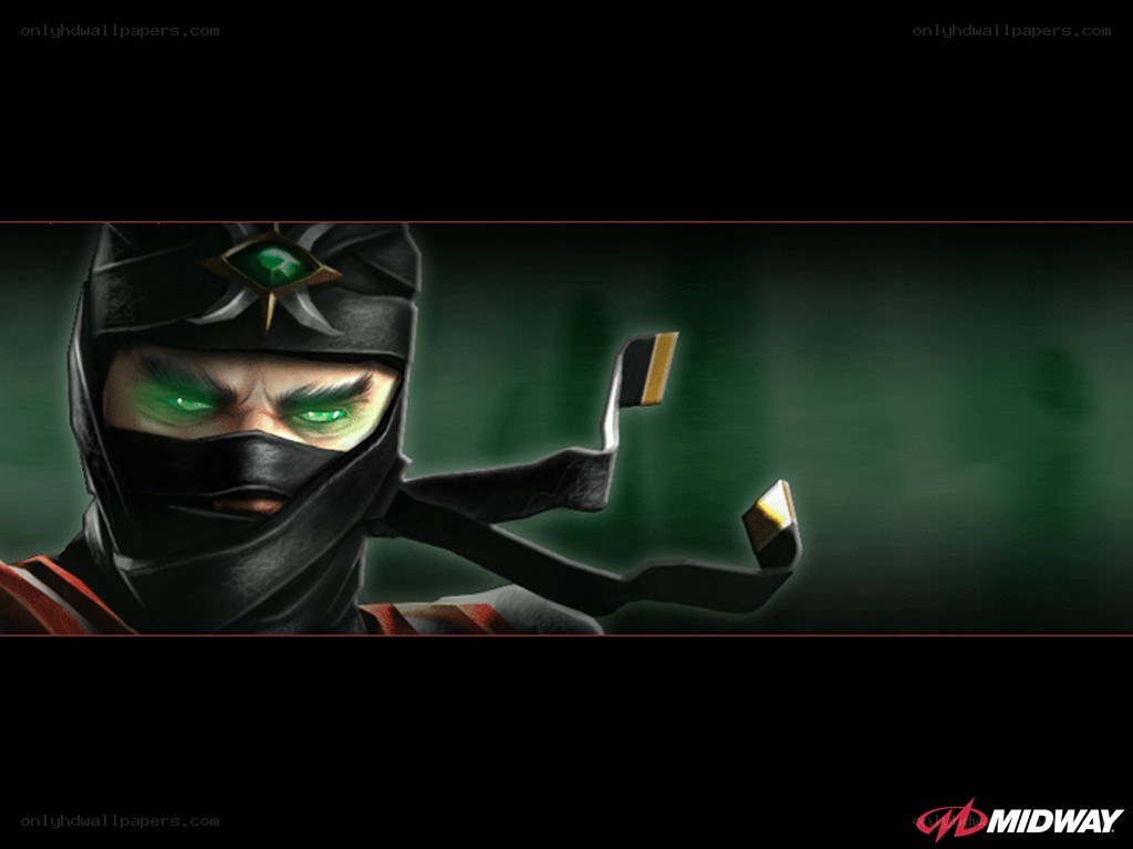 ninja character with green eyes
