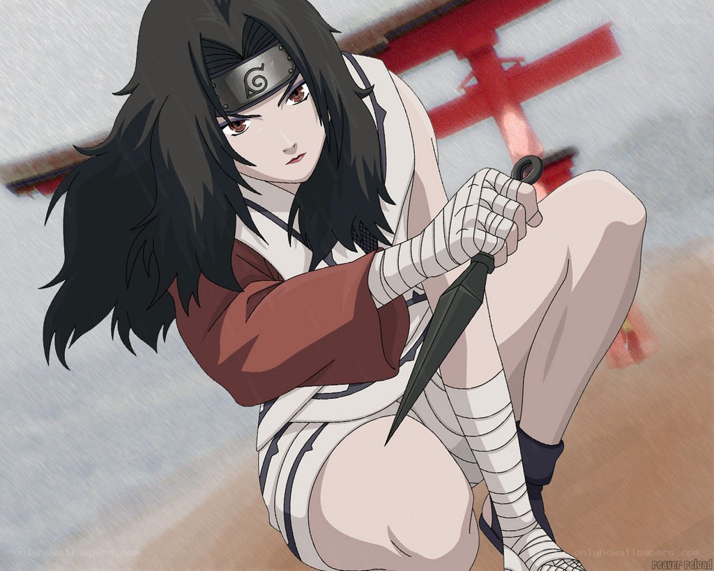 Ninja character with kunai