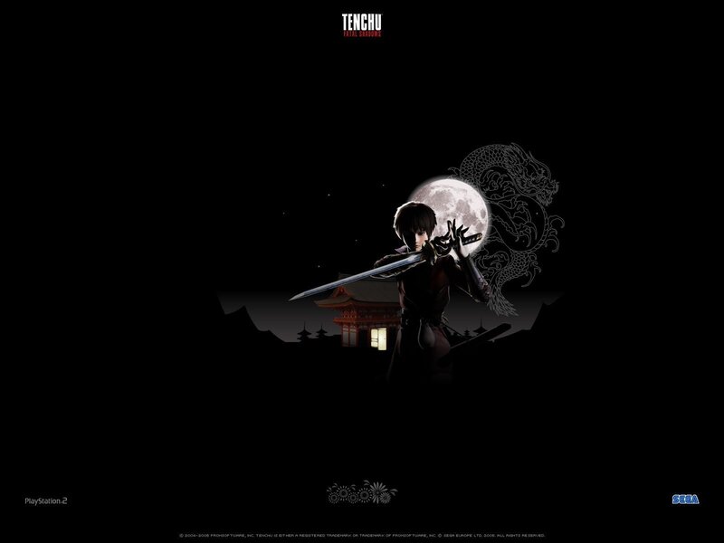 Ninja Character with Sword — Black