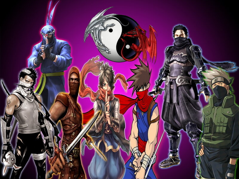 Ninja characters collage