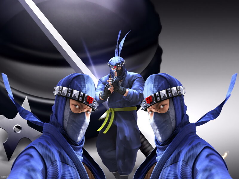 Ninja characters in blue attire