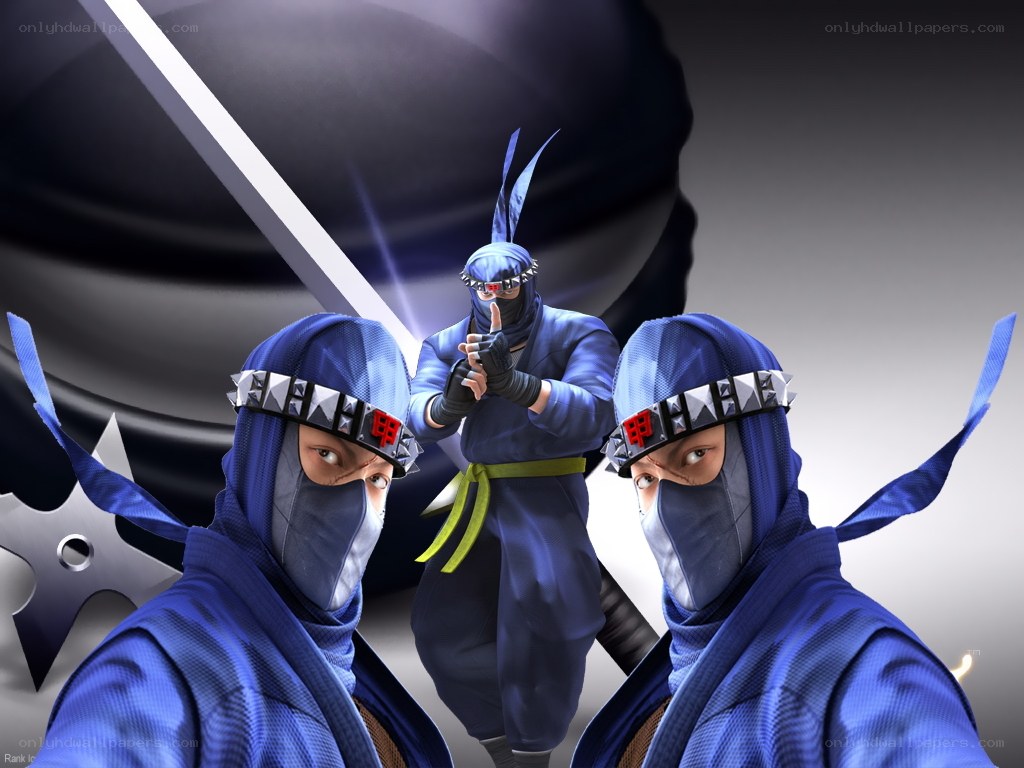 Ninja characters in blue attire