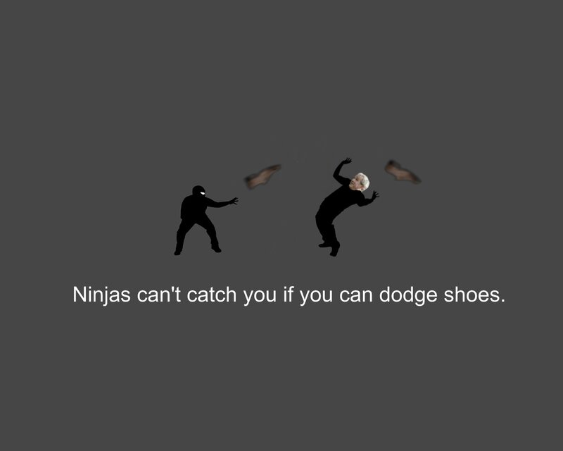 Ninja dodging shoes