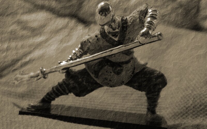 Ninja figurine in action pose