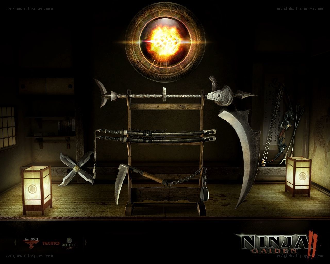 Ninja Gaiden II weapon display