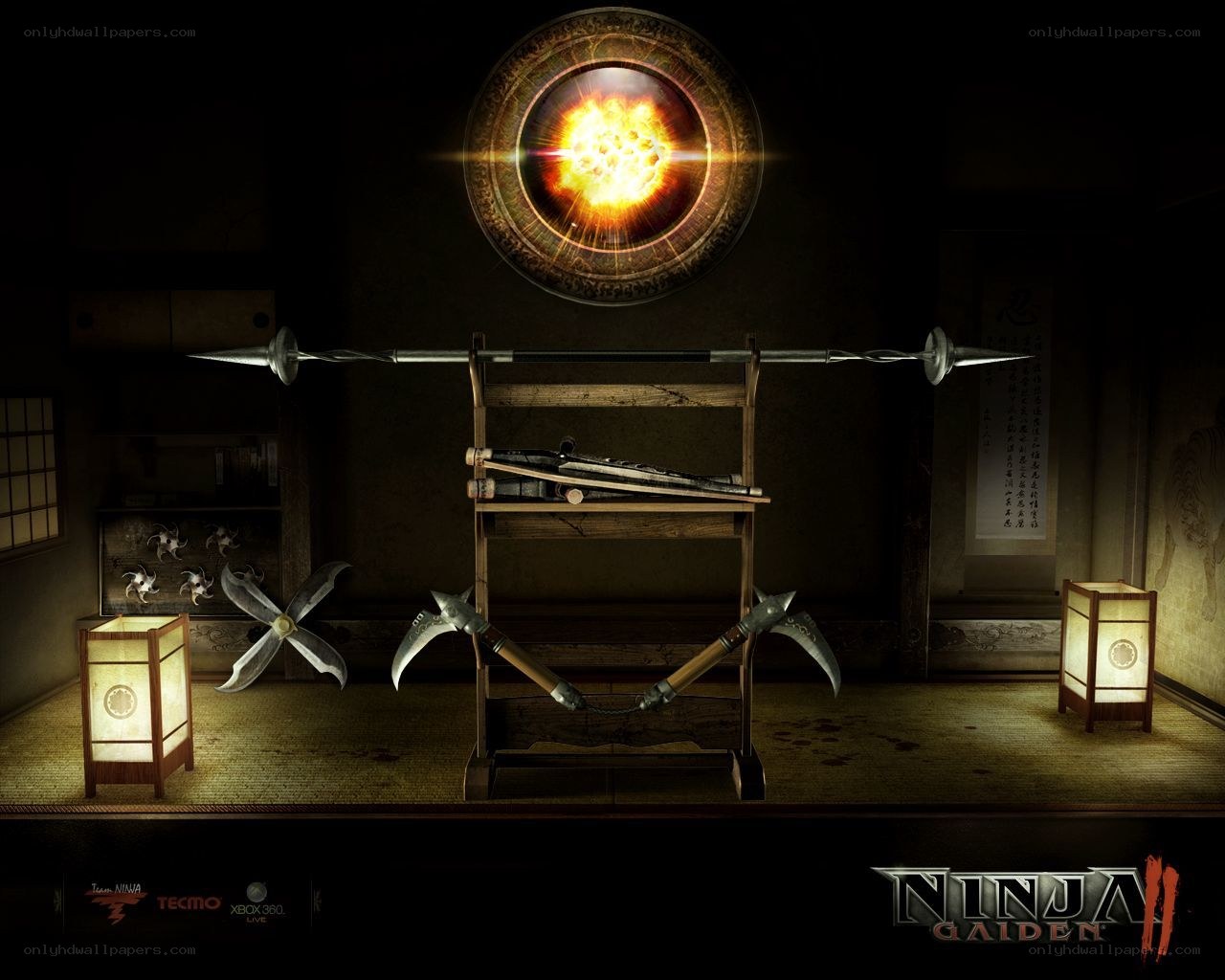 Ninja Gaiden II weapon display