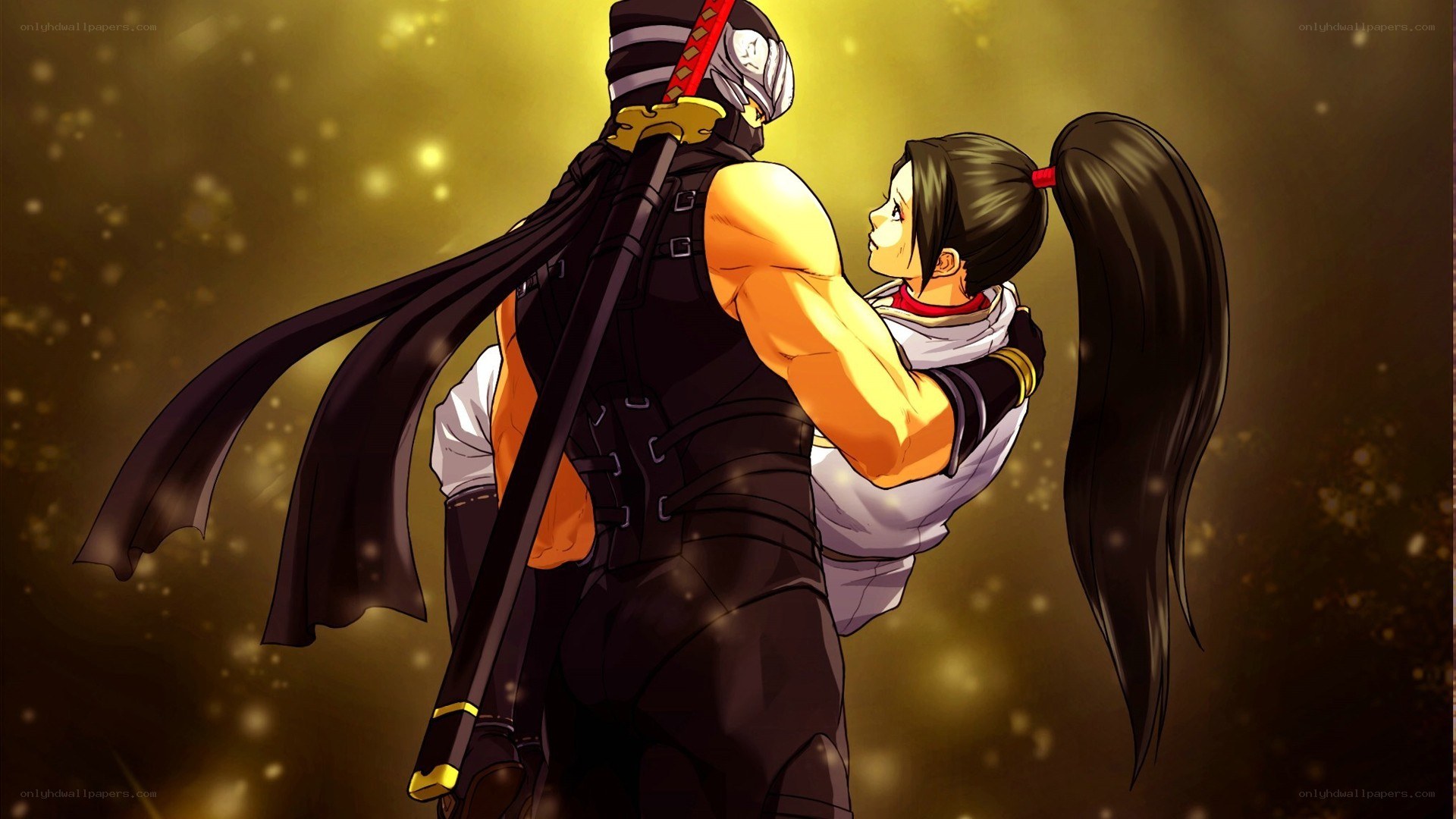 Ninja holding a girl