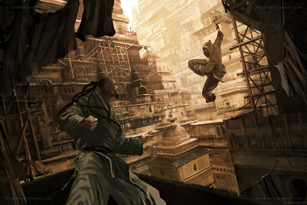 Ninja in a bustling city