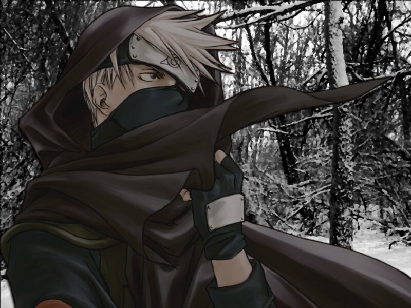Ninja in a snowy forest