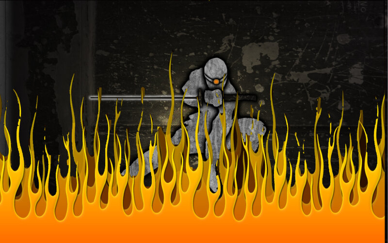 Ninja in flames