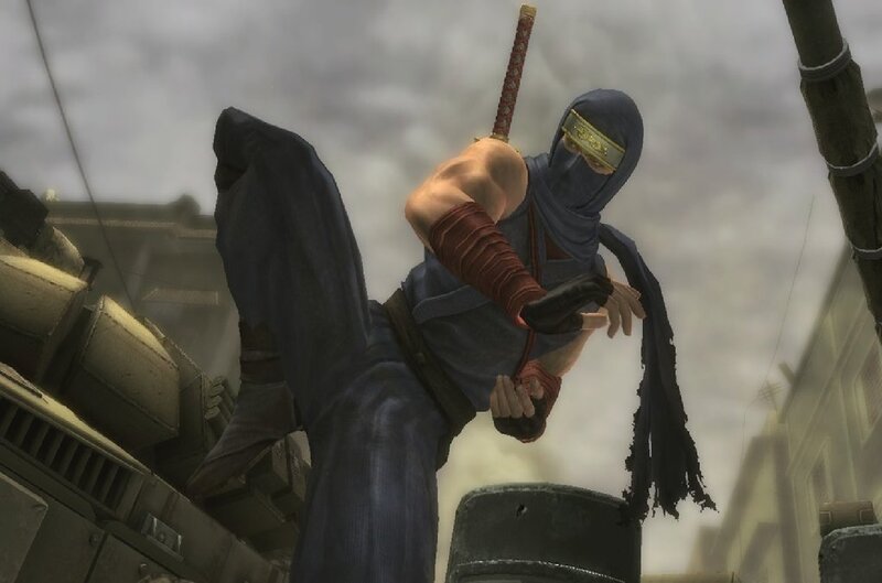 Ninja in Mid-air Kick