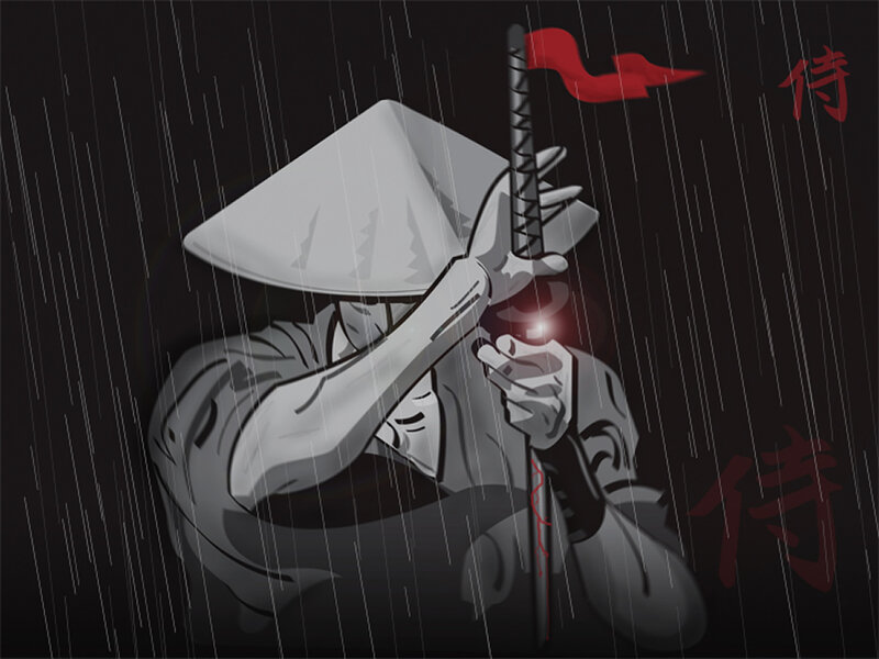 Ninja in the rain