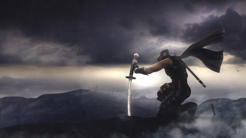 Ninja Kneeling with Sword