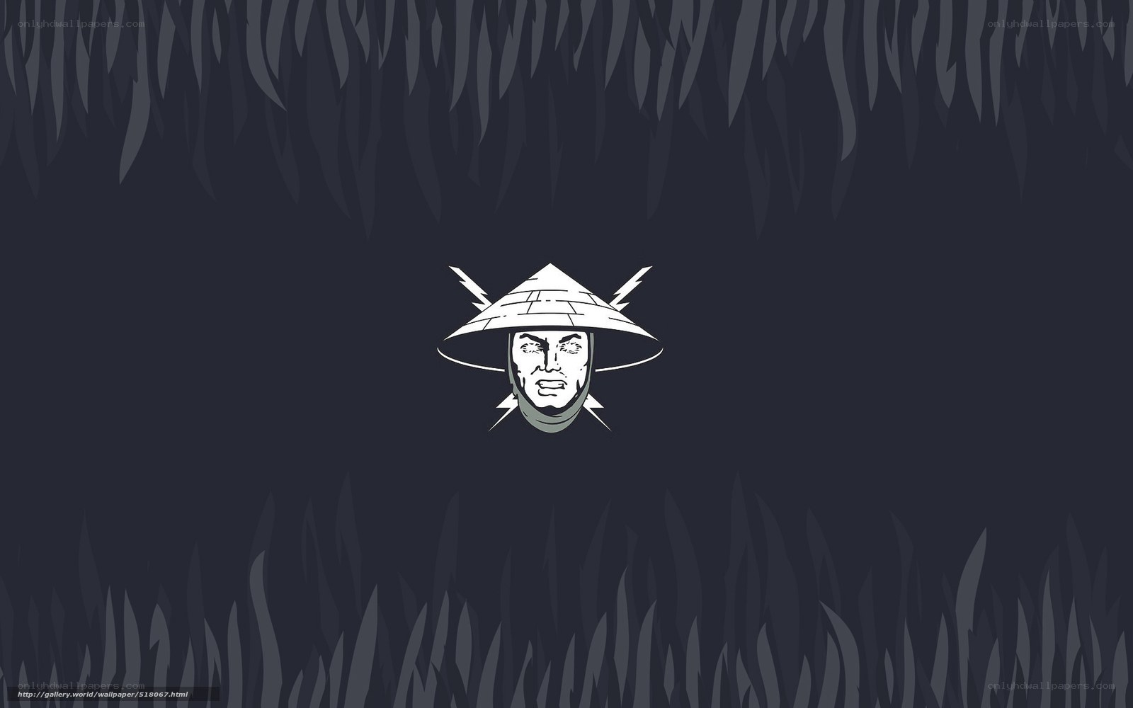 Ninja logo in dark grass