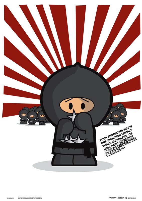 Ninja math joke poster