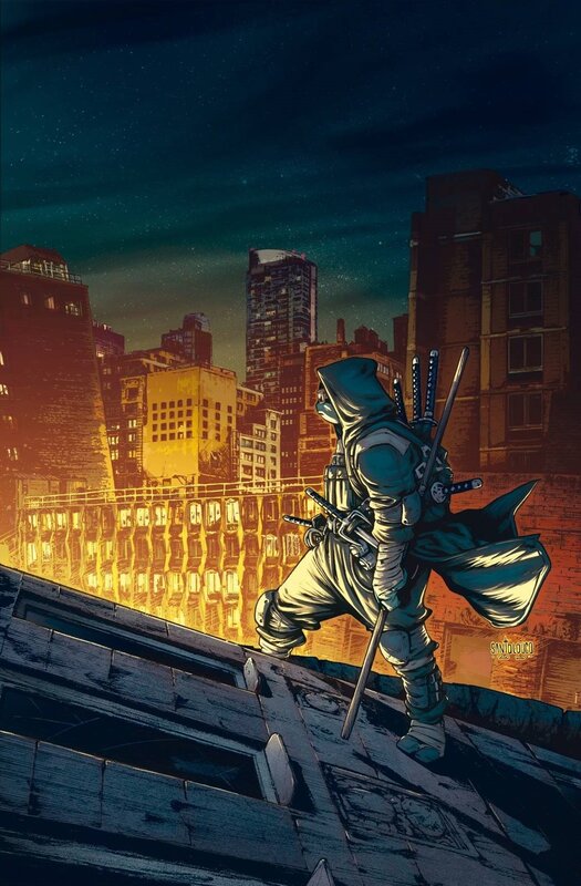 Ninja on Rooftop — Blue