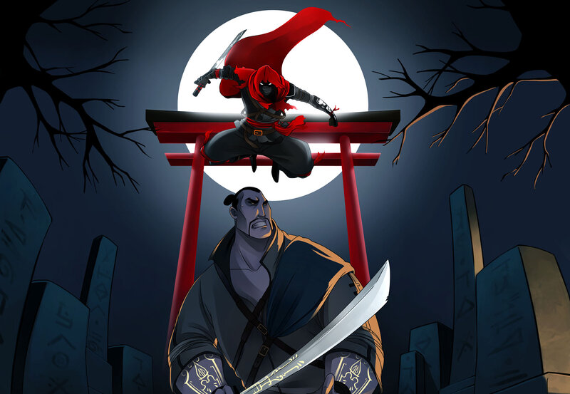 Ninja on Torii Gate