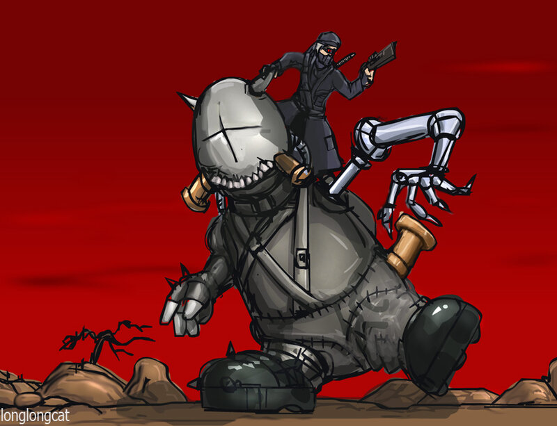 Ninja Riding Robot