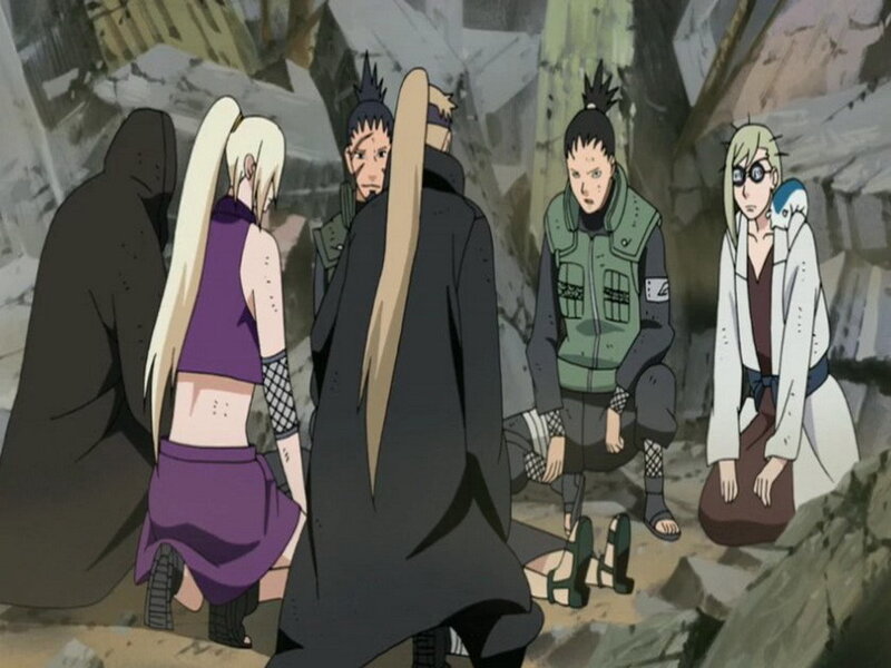 Ninja team in a cave