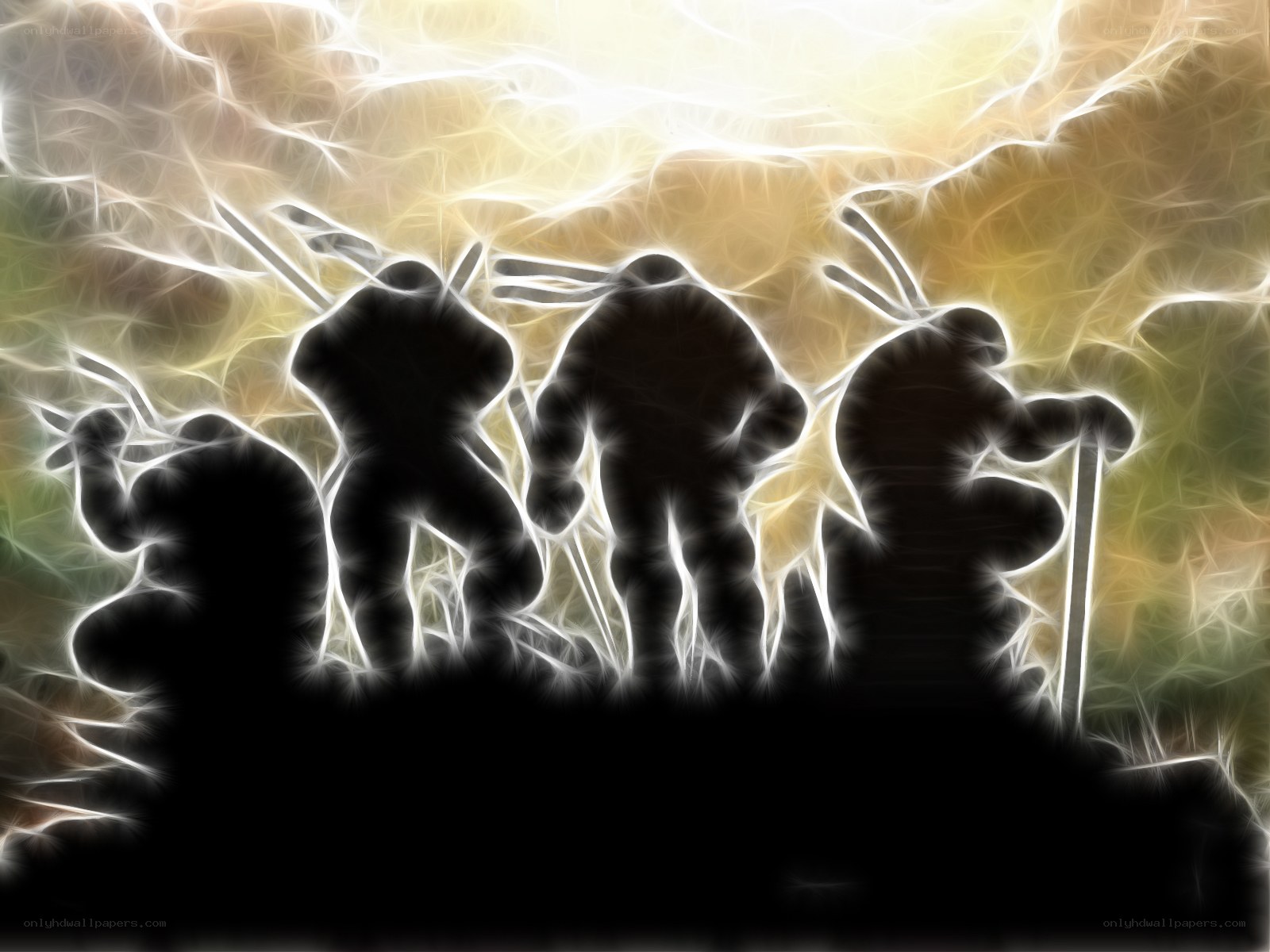 Ninja Turtles silhouette art