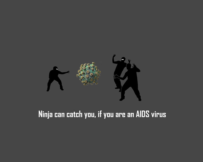 Ninja vs AIDS virus
