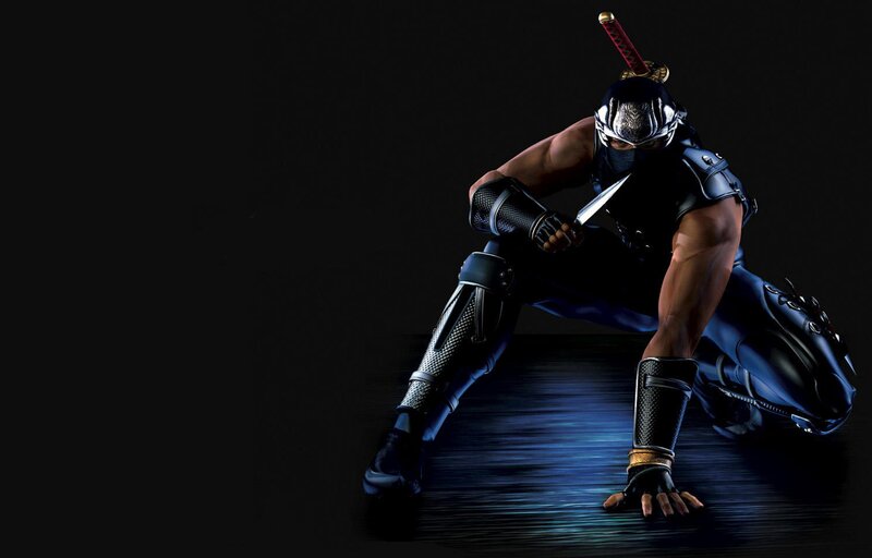 Ninja Warrior Crouching — Black, Dark