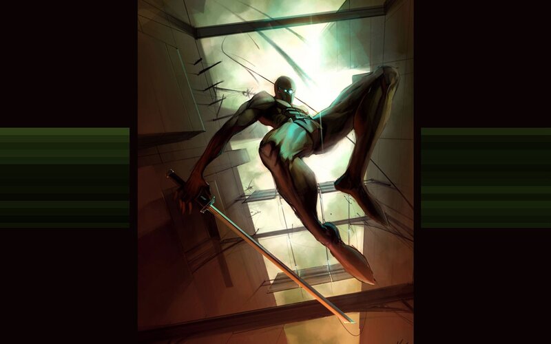 Ninja warrior in action