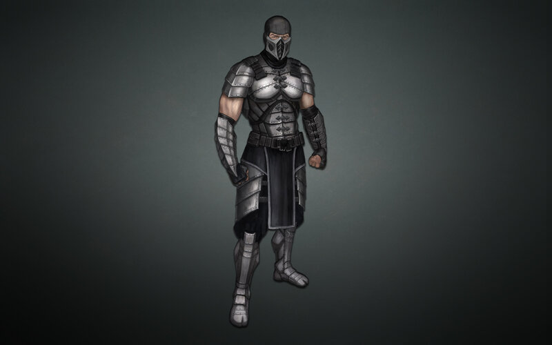 ninja warrior in armor