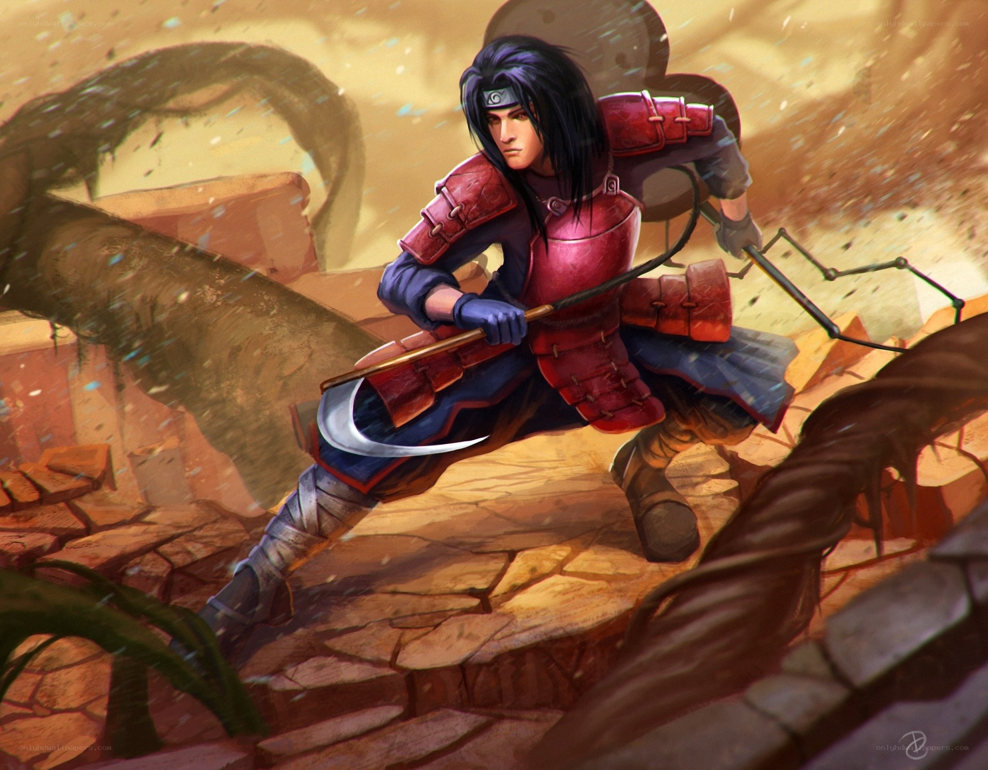 Ninja warrior in battle