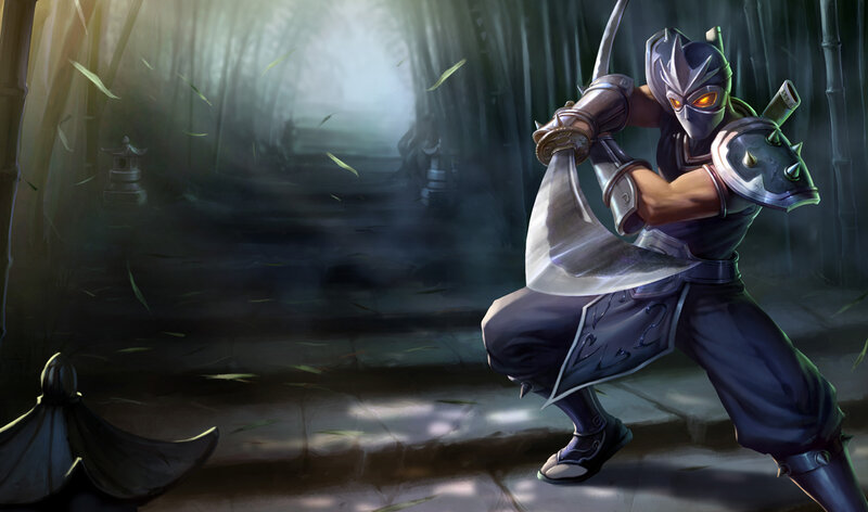 Ninja Warrior in Forest — Black, Dramatic