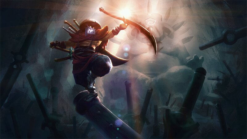 Ninja Warrior with Scythe — Red